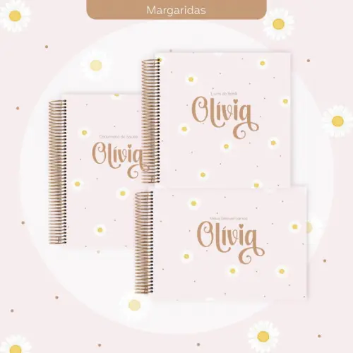 Arquivo de Corte Combo Encadernação Flores Margaridas