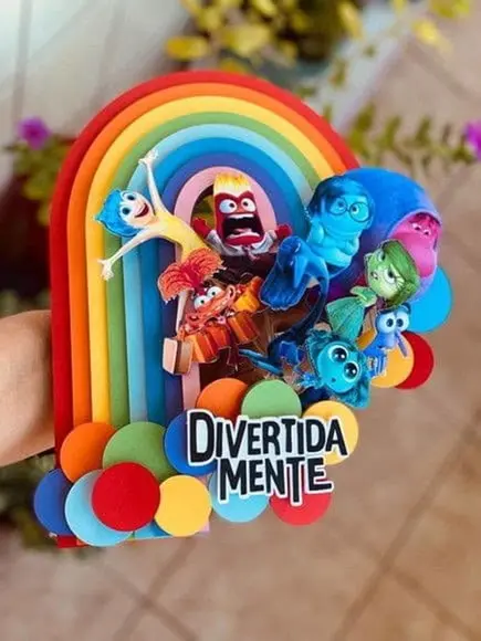 Arquivo de Corte Topo Divertidamente Arco Iris