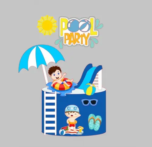 Arquivo de Corte Topo Pool Party Menino