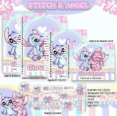 Arquivo de Corte Combo Etiquetas Lilo e Stitch