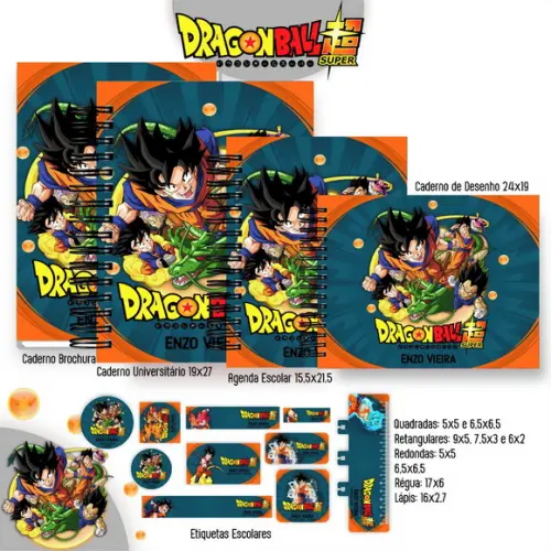 Arquivo de Corte Combo Etiquetas Dragon Ball