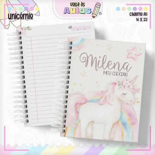 Arquivo Digital Caderno Unicornio