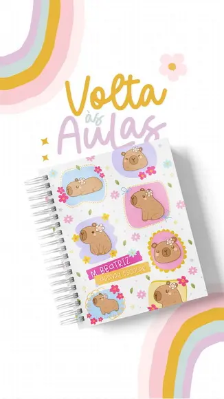 Arquivo Digital Combo Caderno Capivara