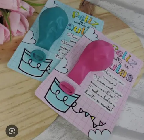 Arquivo Digital Cartão + Balão Volta as Aulas