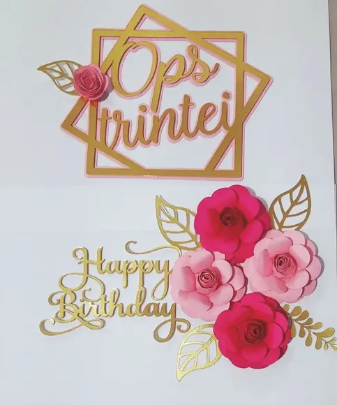 Arquivo Corte Topo Trintei com Flores