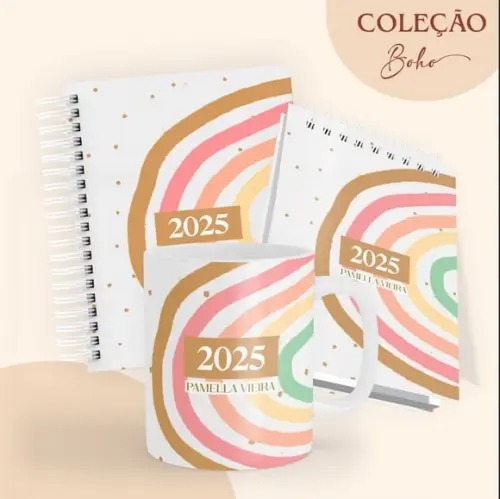 Arquivos de Corte Combo Agenda Boho 2025