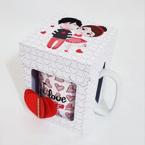 Arquivo de Corte Caixa Caneca Namorados