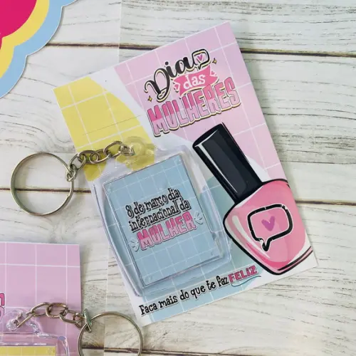 Arquivo Corte Card Porta Chaveiro Dia das Mulheres