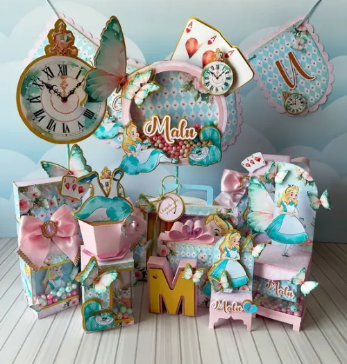 Arquivo de Corte Kit Alice no Pais das Maravilhas