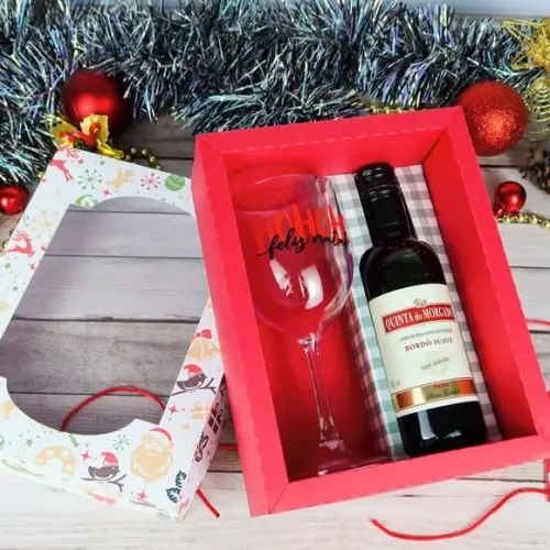 Arquivos de Corte Caixa para Vinho Natal
