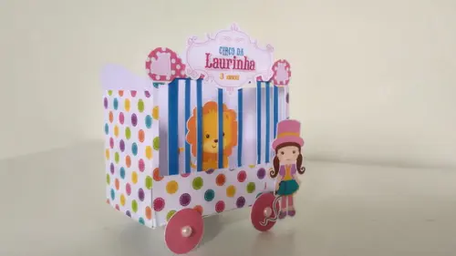 Arquivos de Corte Caixa Jaula Circo Menina