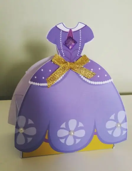 Arquivos de Corte Caixa Vestido Princesa Sofia