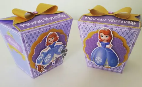 Arquivo de Corte caixa sushi princesa Sofia