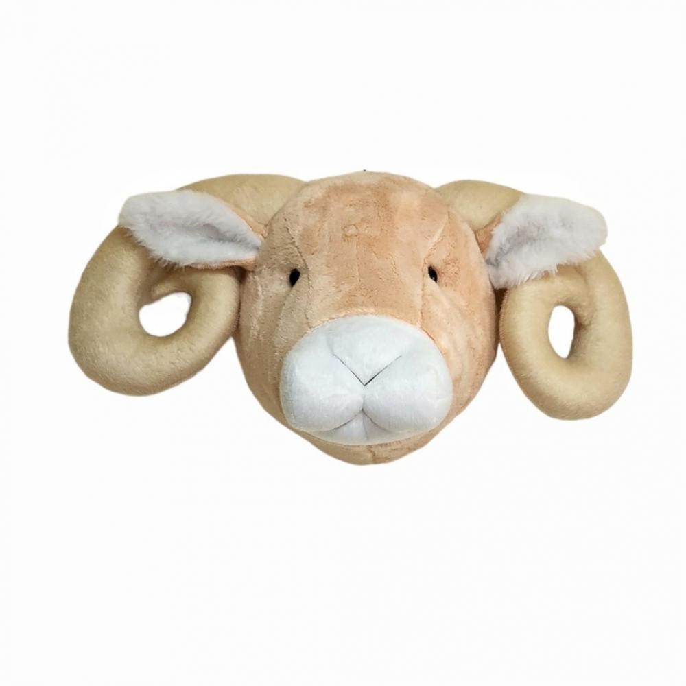 Falsa Taxidermia em Pelúcia Cabeça de Carneiro