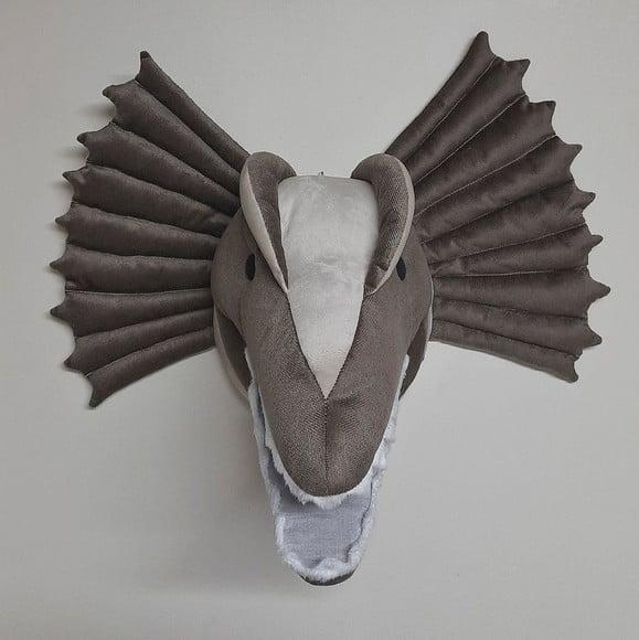 Cabeça de Dinossauro Falsa Taxidermia.