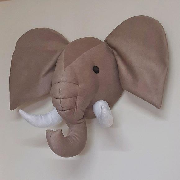 Cabeça de Elefante Falsa Taxidermia