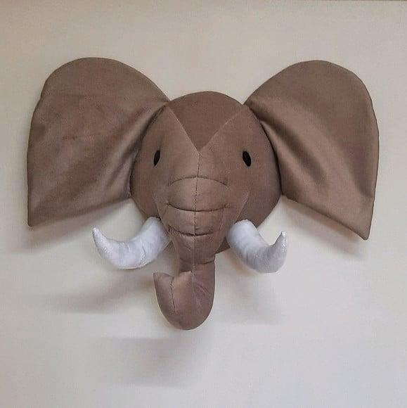Cabeça de Elefante Falsa Taxidermia
