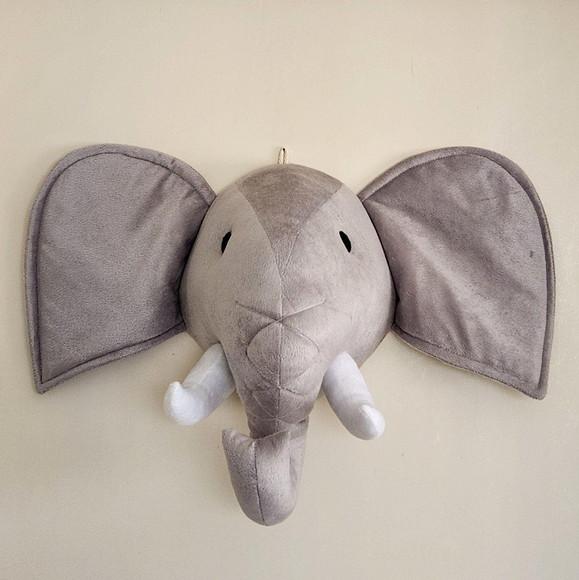 Cabeça de Elefante Falsa Taxidermia