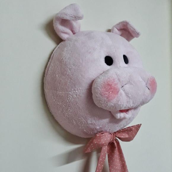 Cabeça de Porco Falsa Taxidermia