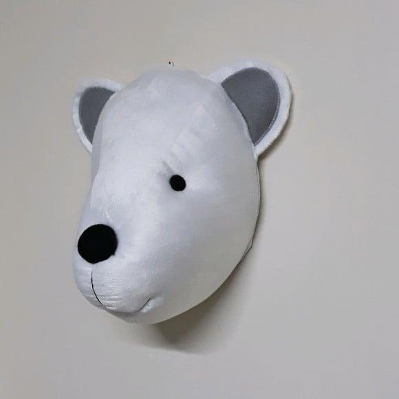 Cabeça de Urso Branco para Decoração
