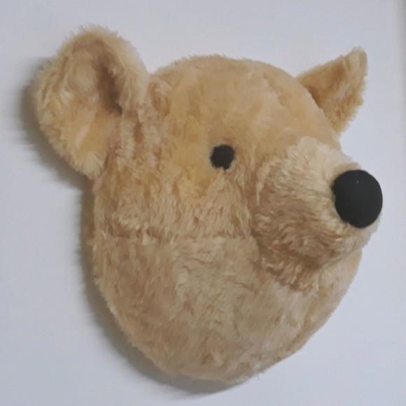 Cabeça de Urso Falsa Taxidermia em Pelúcia