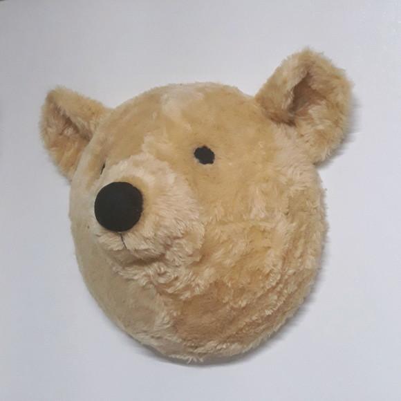 Cabeça de Urso Falsa Taxidermia em Pelúcia
