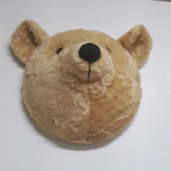 Cabeça de Urso Falsa Taxidermia em Pelúcia