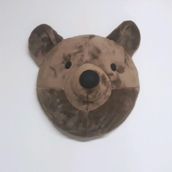 Cabeça de Urso Marrom Falsa Taxidermia
