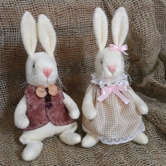 Casal de Coelhos 24 cm