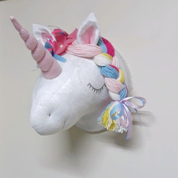 Falsa Taxidermia em Pelúcia Unicórnio