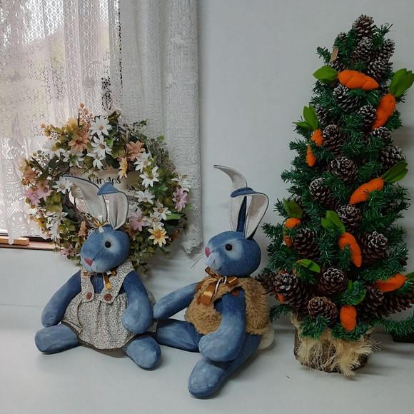 Kit Casal de Coelhos 45 cm