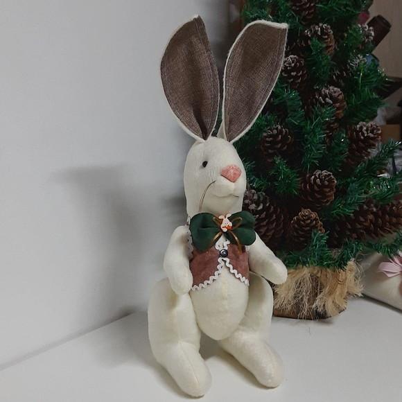 Kit Casal de Coelhos Decorativos