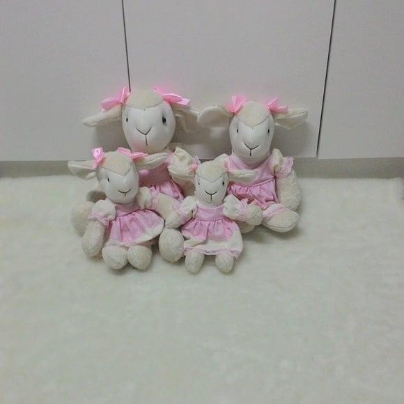 Kit Ovelhinhas de Pelúcia para Decoração