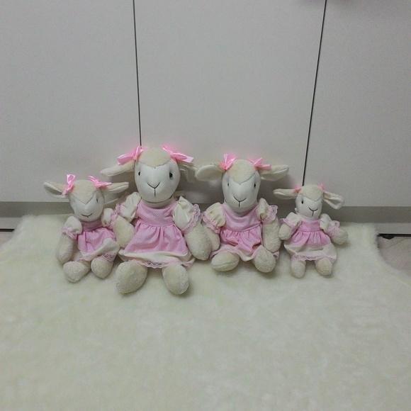 Kit Ovelhinhas de Pelúcia para Decoração