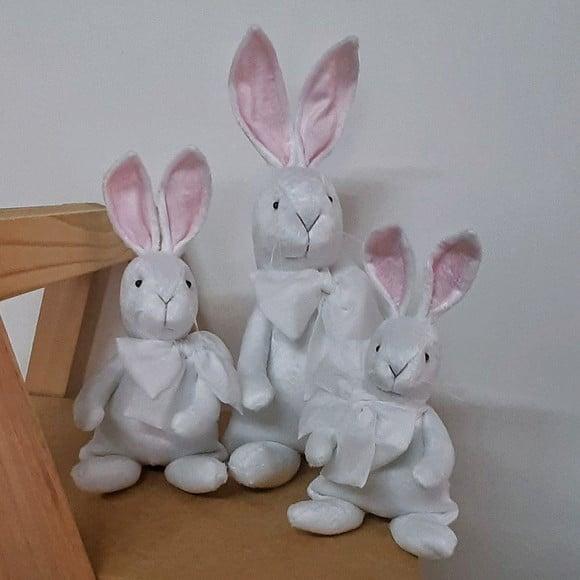 Kit Trio de Coelhos em Pelúcia
