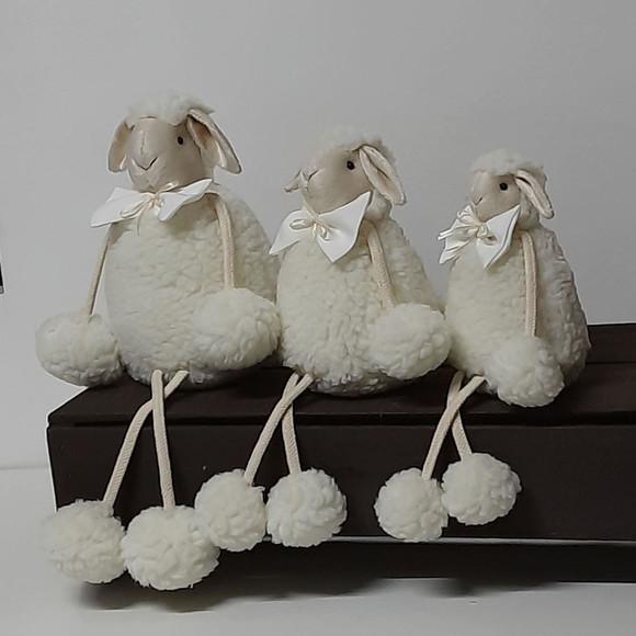 Kit Trio de Ovelhas com Pernas de Corda