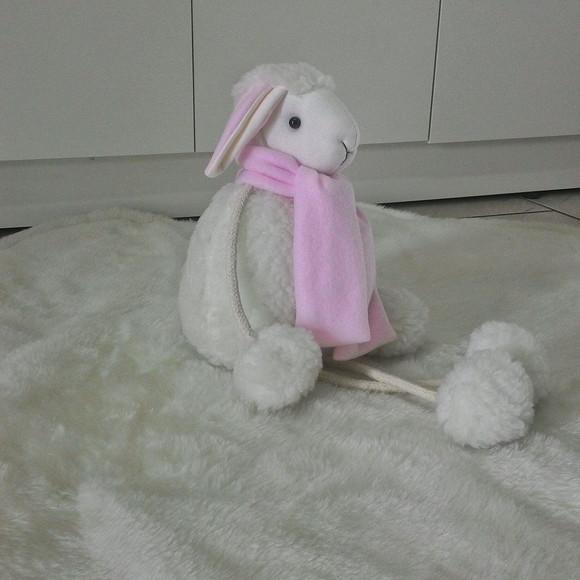 Ovelha Com Pernas De Corda Rosa