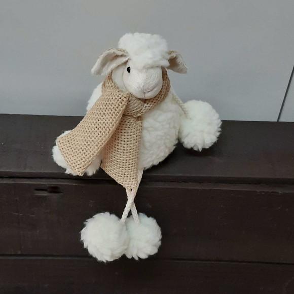 Ovelha Rústica com Pernas de Corda 23 Cm.