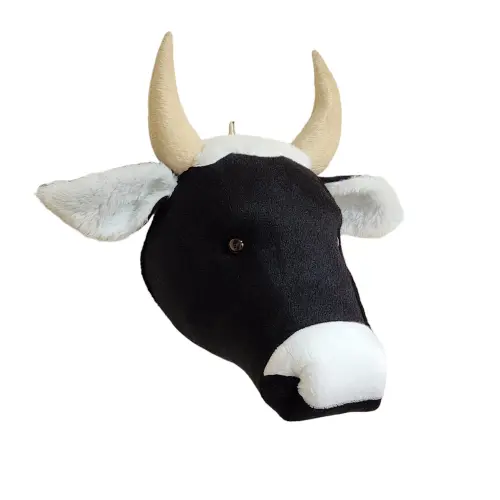 Falsa Taxidermia em Pelúcia Cabeça de boi