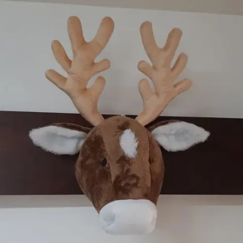 Cabeça de Alce Falsa Taxidermia