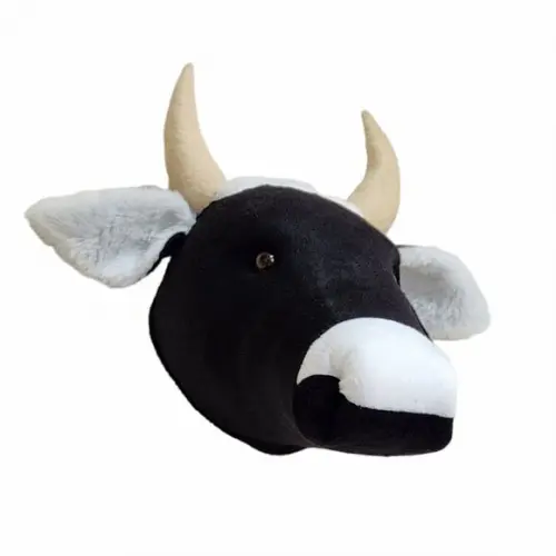 Cabeça de Boi Falsa Taxidermia em Pelúcia