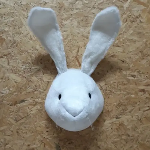 Cabeça de Coelho Falsa Taxidermia.