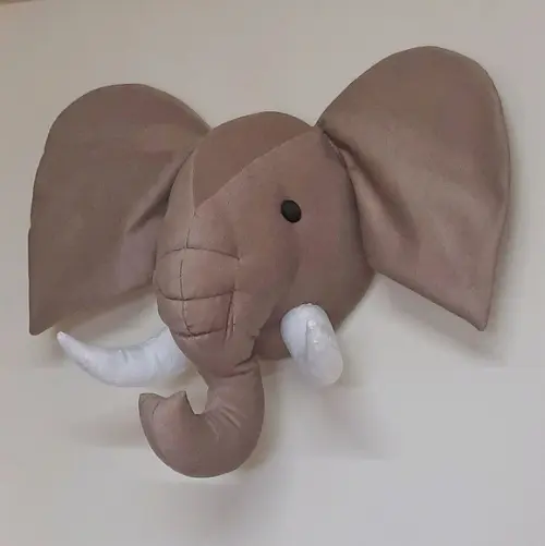 Cabeça de Elefante Falsa Taxidermia
