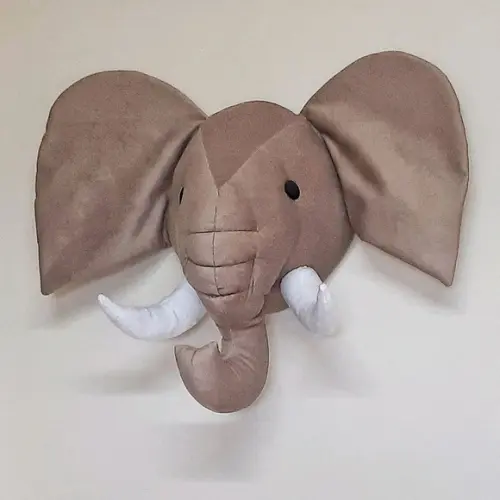 Cabeça de Elefante Falsa Taxidermia