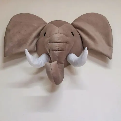 Cabeça de Elefante Falsa Taxidermia