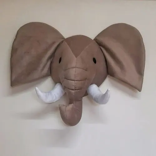 Cabeça de Elefante Falsa Taxidermia
