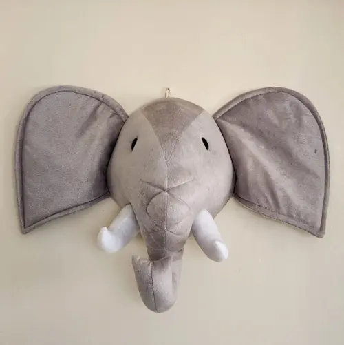 Cabeça de Elefante Falsa Taxidermia