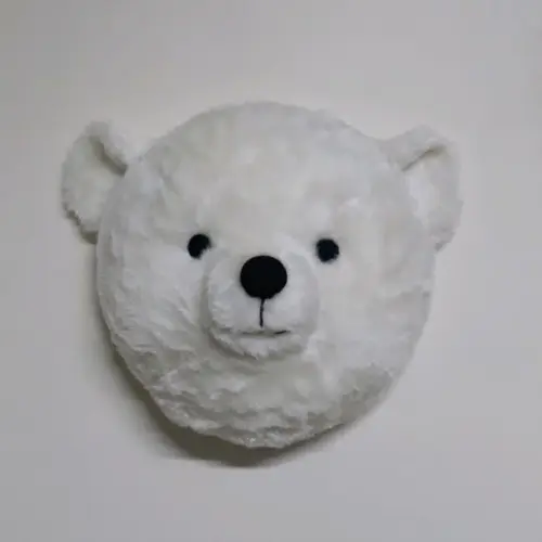 Cabeça de Urso Branco Falsa Taxidermia
