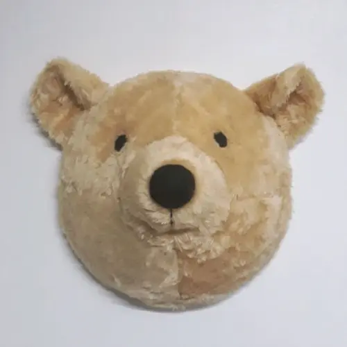 Cabeça de Urso Falsa Taxidermia em Pelúcia