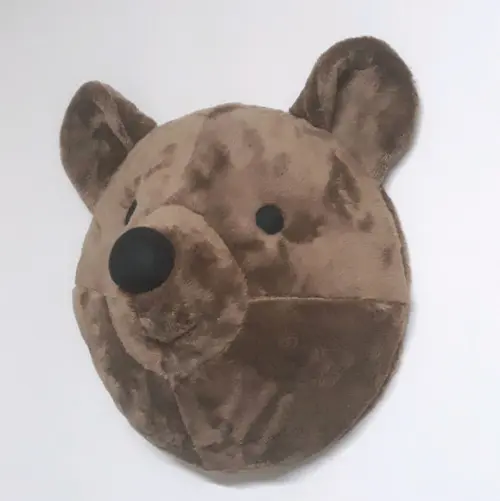 Cabeça de Urso Marrom Falsa Taxidermia